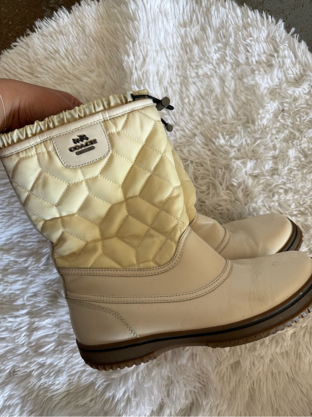 Coach Quilted Winter Boots